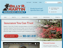 Tablet Screenshot of billymartininsurance.com